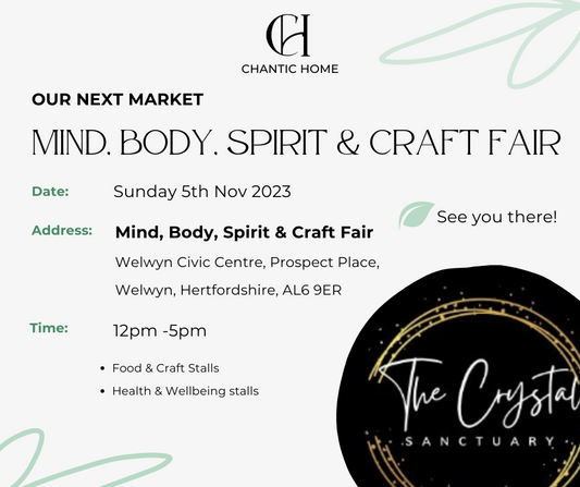 [5th November 2023] - Mind, Body, Spirit & Craft Fair,  Welwyn Civic Centre, Prospect Place, AL6 9ER (12pm -5pm)