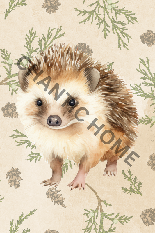 Digital Art - Watercolour Hedgehog Wildlife Print [A4 Printable Wall Art]