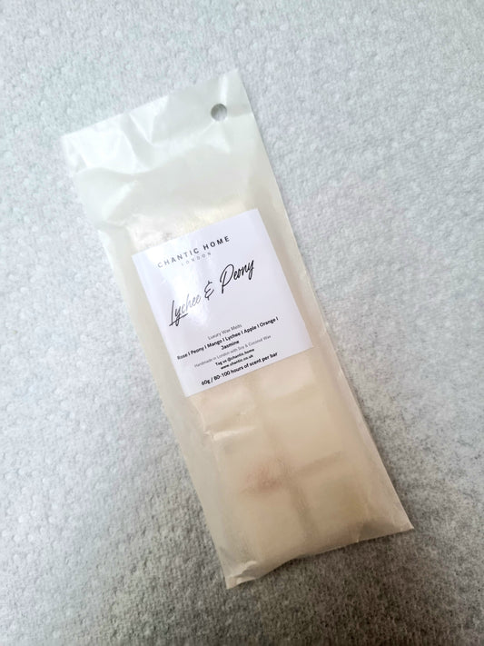 Lychee & Peony Wax Melt Snap Bar